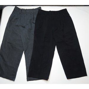 2 Pairs of Boys Size 6 Dress Slacks in Black and Gray - Classy Essentials